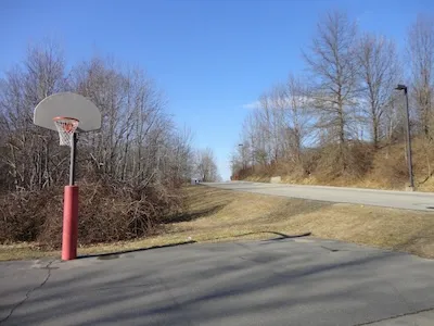 View from the outdoor basketball court by Towers on the UConn Storrs campus.